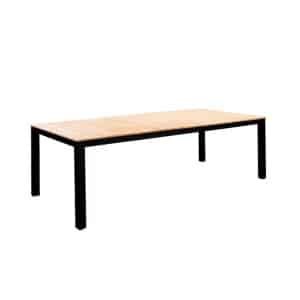 Arashi dining table 220x100cm. alu black/teak - Yoi