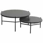 Carson koffietafel zwart dia. 8 H 38 cm - Hartman