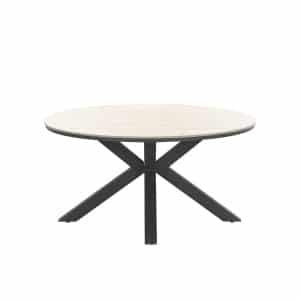 Edison tafel diameter148 carbon black/ light teak polyw - Garden impressions