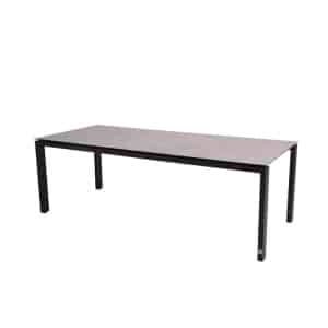 Goa Tafelframe Antracite met HPL Light Grey tafelblad 220 x 95 cm - 4so