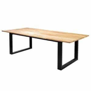 Kaihou table 240x100cm. alu black/teak - Yoi