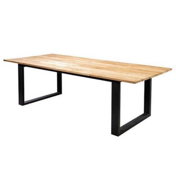 Kaihou table 240x100cm. alu black/teak - Yoi