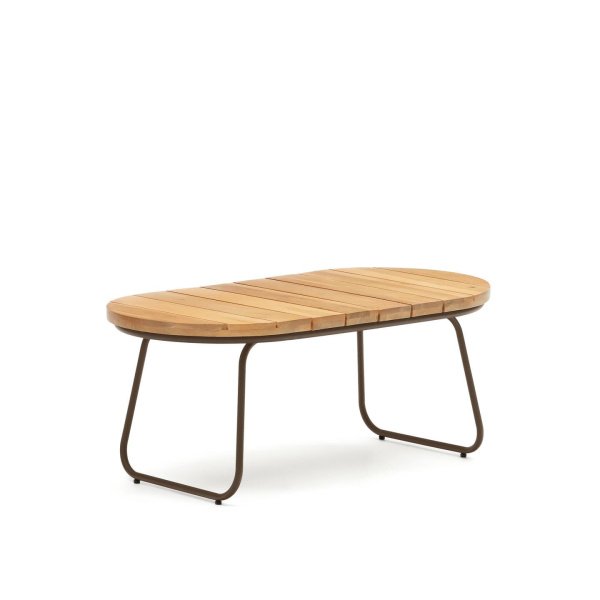 Kave Home Outdoor Salontafel Salguer Acaciahout, 100 x 50cm - Bruin