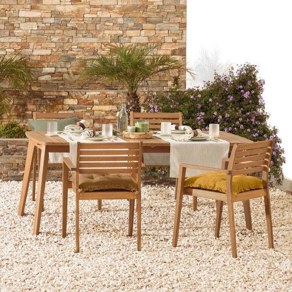 Kave Home Uitschuifbare Tuintafel 'Hanzel' 183-240 x 100cm, kleur Naturel