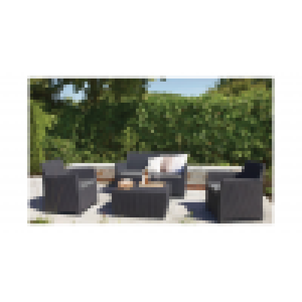 Keter - Mia Loungeset 4p + Opbergtafel