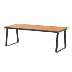 Konos Tafelframe Antracite met Teak Tafelblad 220 x 95 cm - 4so