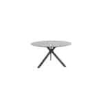 Locarno Tafelframe Antracite Met Locarno HPL Slate Tafelblad diameter 130 cm - 4so