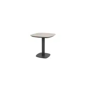 Manolo diningtafel keramiek print antraciet 75x75x75 cm