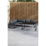 Nohr Loungeset Jenalee Met hoekbank en hoge tafel - Zwart