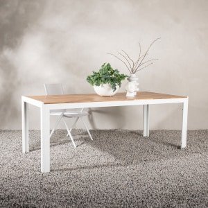 Nohr Tuintafel 'Catheryne' Acaciahout, 200 x 100cm, kleur Wit