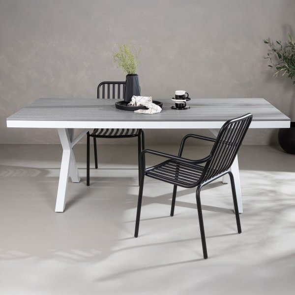 Nohr Tuintafel 'Ceddrick' 200 x 100cm, kleur Lichtgrijs