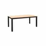 Arashi dining table 169x90cm. alu black/teak - Yoi