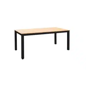 Arashi dining table 169x90cm. alu black/teak - Yoi