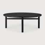 Ethnicraft Ronde Outdoor Salontafel 'Quatro' Teakhout, 95cm, kleur Zwart