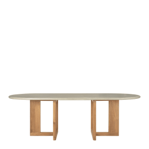 Ethnicraft Trestle Outdoor Eettafel Concrete Teak