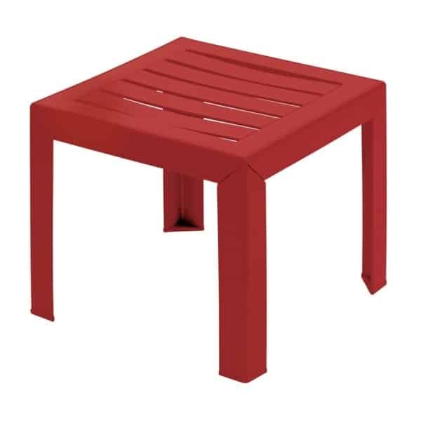 Grosfillex Miami Bijzet Tuintafel Kunststof Pp 40x40cm Bordeaux