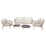 Kaprun Sofa Loungeset - Bruin/Wit Buitengewoon de Boet - Buitengewoon de boet