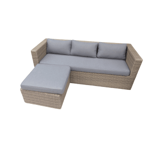 Bari loungeset natural kobo grey incl. royal antraciet kussens - Eurofleur aanbieding