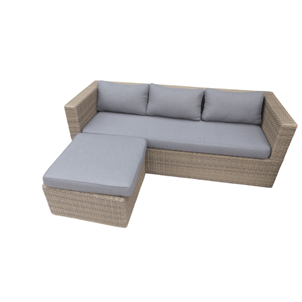 Bari loungeset natural kobo grey incl. royal antraciet kussens - Eurofleur aanbieding