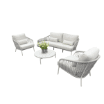Dolce loungeset camel sand/teak/keramiek incl. natural gravel kussens - Suns