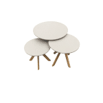 Set van 3 Luzern bijzettafels 59,5x45 cm, 45x41 cm, 39x35,5 cm - Eurofleur aanbieding