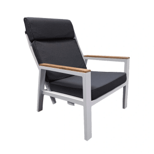 Stefano Relax Tuinstoel Verstelbaar - Teak/Wit Trestino - Trestino