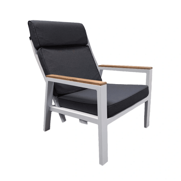 Stefano Relax Tuinstoel Verstelbaar - Teak/Wit Trestino - Trestino