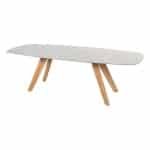 4SO Montana Tafelframe Teak Met Montana Tafelblad Ceramic Terrazzo 240 x 103 cm - 4so