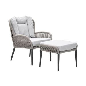 Andorra Fauteuil Voetenbank Valley Sand - Garden impressions