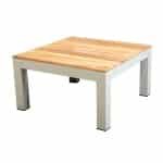 Midori coffee table 77,5x77,5 cm aluminium salix/teak - Yoi