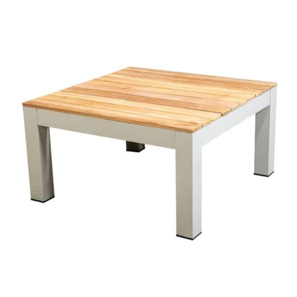 Midori coffee table 77,5x77,5 cm aluminium salix/teak - Yoi