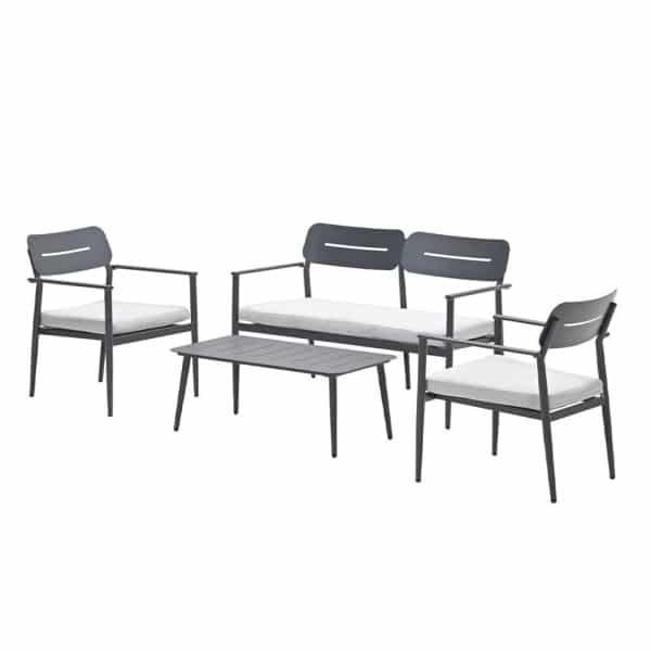 Morella Sofa Loungeset Carbon Black/Valley Sand - Garden impressions