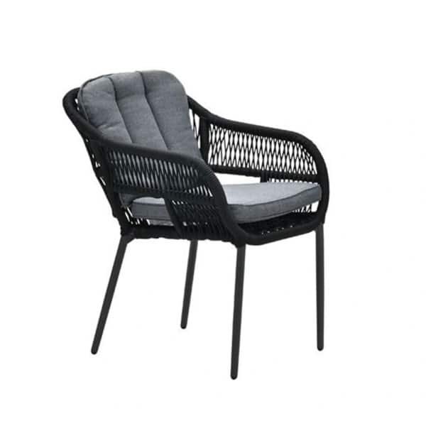Pescara Dining Tuinstoel Carbon Black/Mystic Grey - Garden impressions