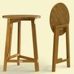 Statafel inklapbaar Acaciahout Ø80cm