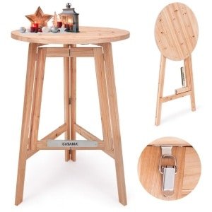 Statafel inklapbaar Massief Hout Ø80cm