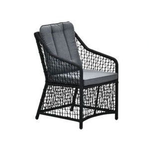 Vasto Dining Tuinstoel Black/Mystic Grey - Garden impressions