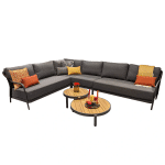 Dune Hoek Loungeset 6 dlg Antraciet - Trestino