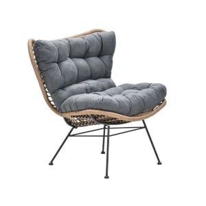 Libelle Relax Fauteuil Naturel Rotan/Mystic Grey - Garden impressions