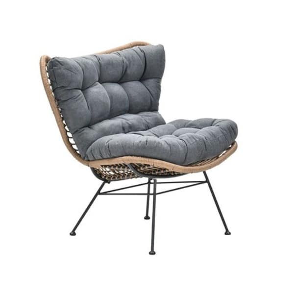 Libelle Relax Fauteuil Naturel Rotan/Mystic Grey - Garden impressions