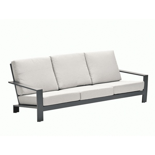 Lincoln 3-zits Loungebank Carbon Black - Garden impressions