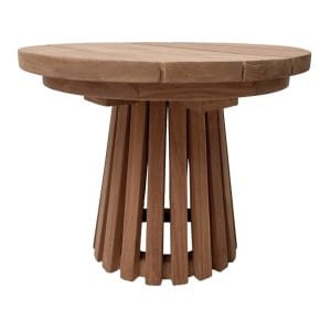 Livingfurn Ronde Bijzettafel Cindo Teakhout, 50cm - Naturel