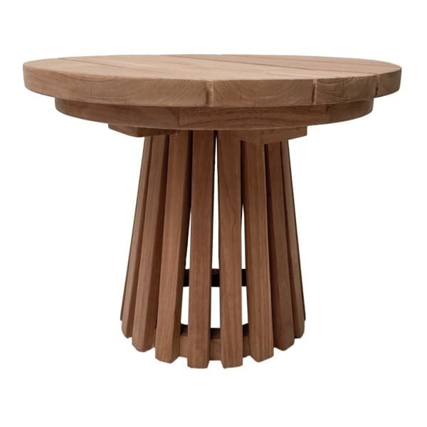 Livingfurn Ronde Bijzettafel Cindo Teakhout, 50cm - Naturel