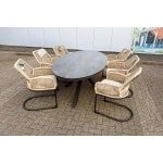 Tuinset Breeze - ovale tafel en 6 swingstoelen- - Aluminium- Sens-Line