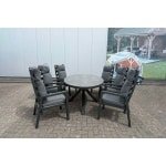 Tuinset Harmonia - Ovale tafel met 6 verstelbare stoelen- - Aluminium- Sens-Line