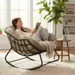 Lounge schommelstoel Royal Rocking II grijs/creme