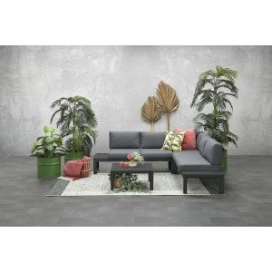 Garden Impressions Adelaide loungeset 4-delig carbon black/ mystic grey- - Aluminium- Garden Impressions