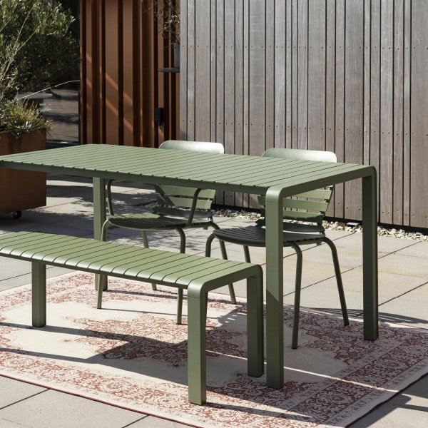 Zuiver Tuintafel 'Vondel' 168 x 87cm, kleur Groen
