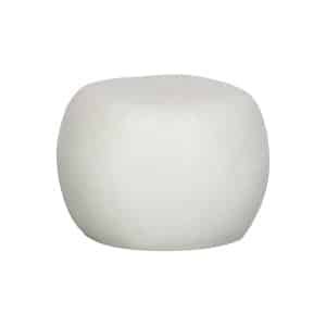vtwonen Bijzettafel Pebble Betonlook, 50cm - Wit - Rond