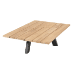 Cosmic salontafel met teak tafelblad 120 X 78 x 25 cm 4SO 4SO - 4so