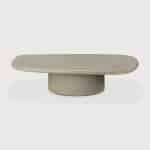 Ethnicraft Organische Outdoor Salontafel Elements Beton, 134 x 90cm - Lichtgrijs